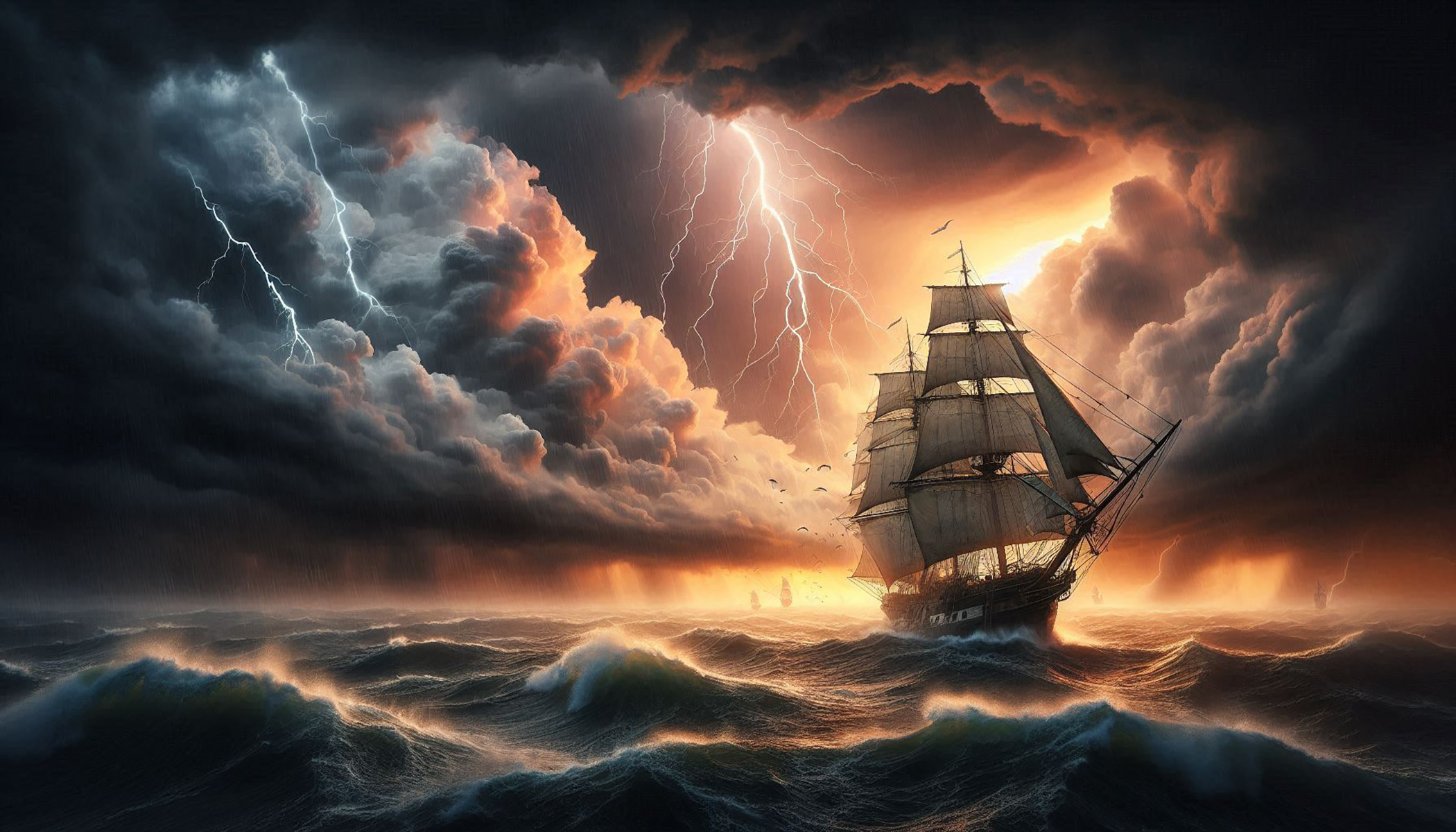 Storm at Sea  AI Generated image 